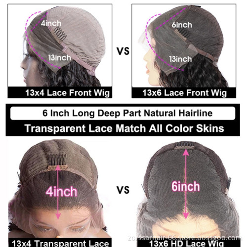 Wholesale Fast Shipping Sample High Density 13*4 13*6 Brazilian Human Virgin Hair Lace Front Wigs